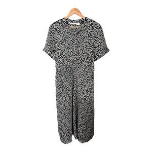 Talbots Vintage Maxi Dress Navy White Pattern Women’s Size 6